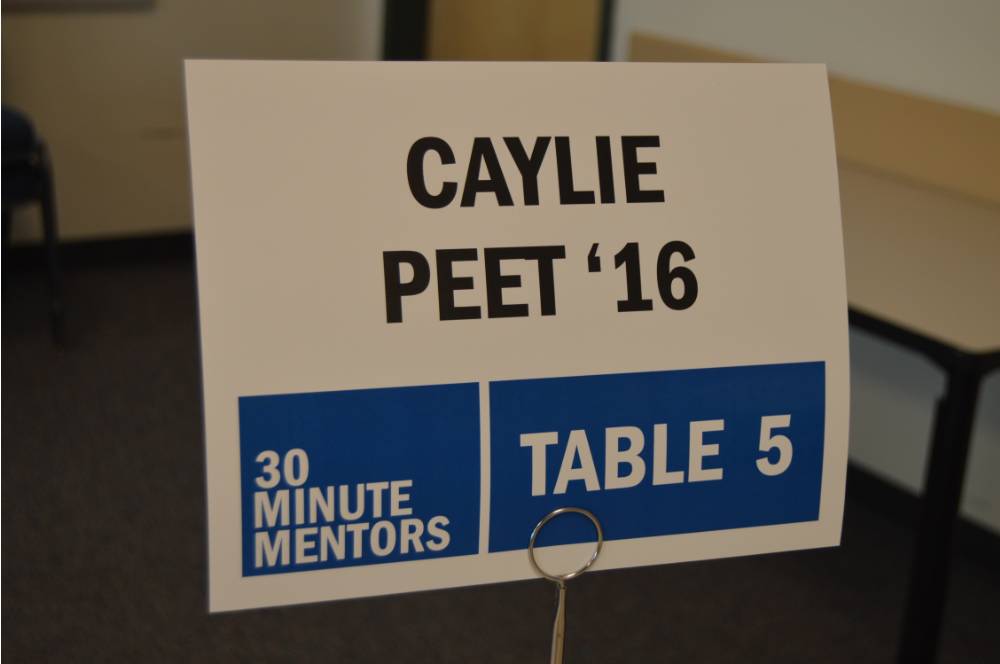 Caylie Peet at the 30 Minute Mentors Event